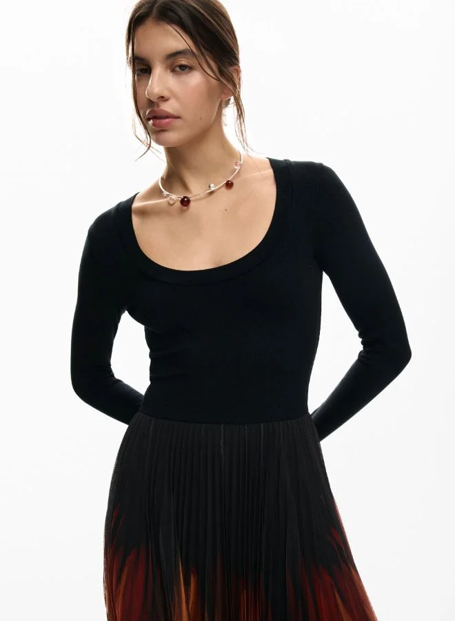 DESIGUAL Fitted Midi Dress